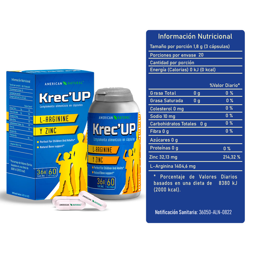 KRECE UP - SUPLEMENTO ALIMENTICIO NATURAL
